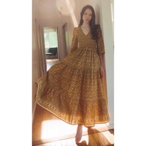 Christy Dawn Floral Brown Maxi Dress